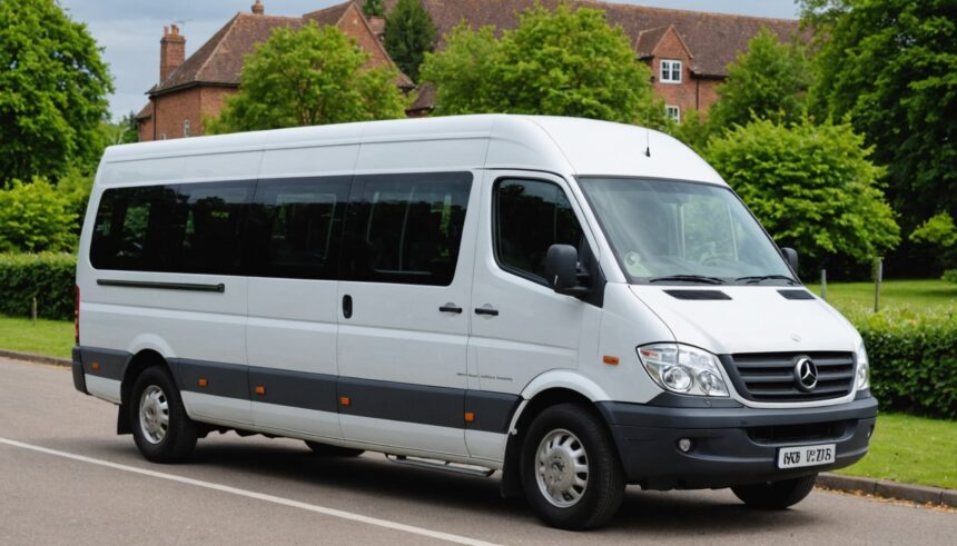 Minibus 9 places prêt pour un voyage en groupe