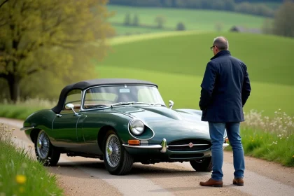 Homme en veste driving admire coupé 2026 tii en campagne