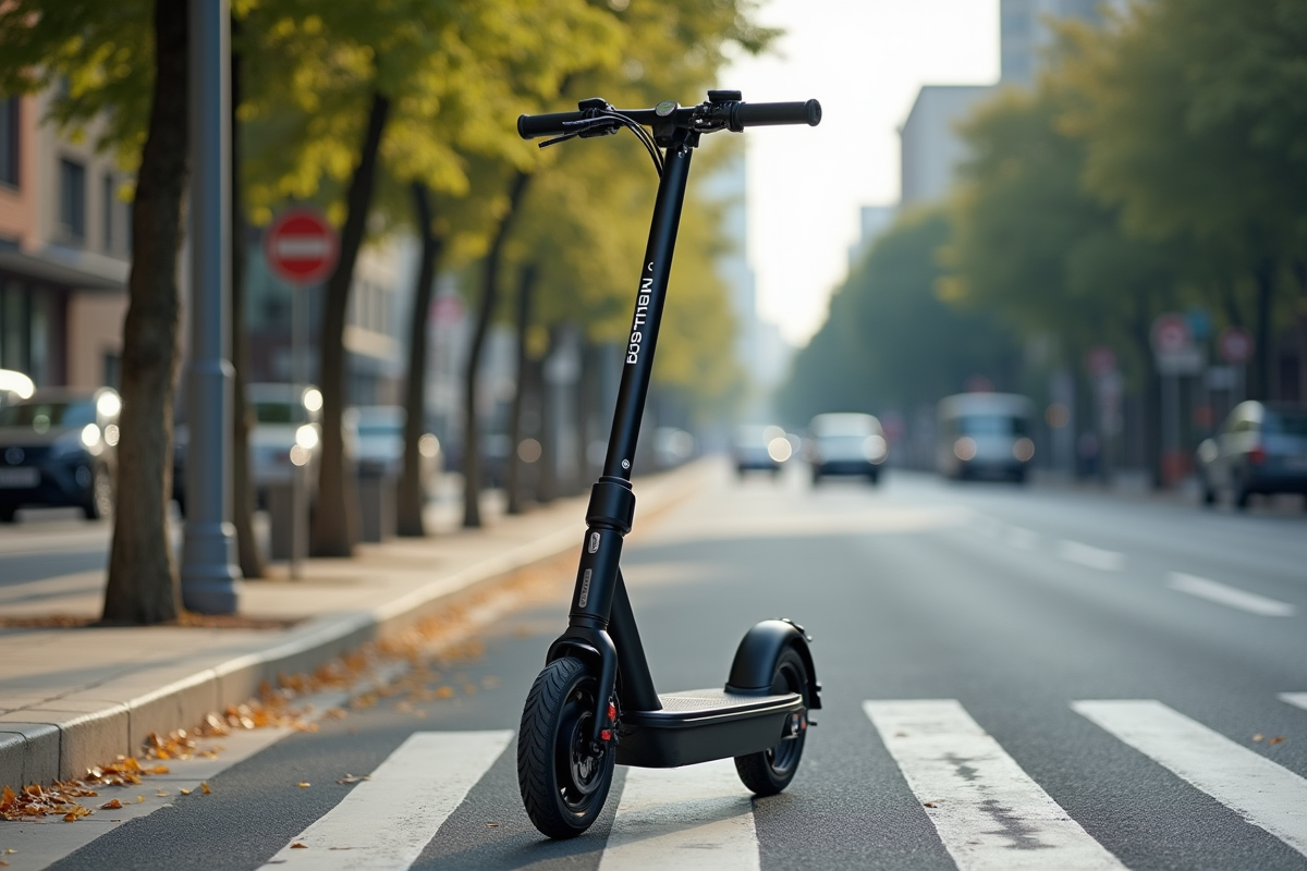 Scooter électrique garé près d