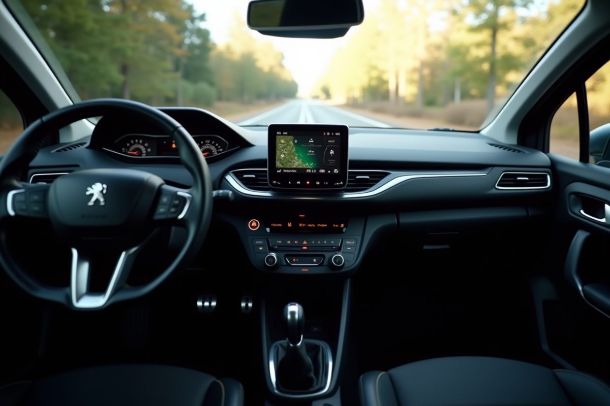 Intérieur tableau de bord Peugeot 208 électrique